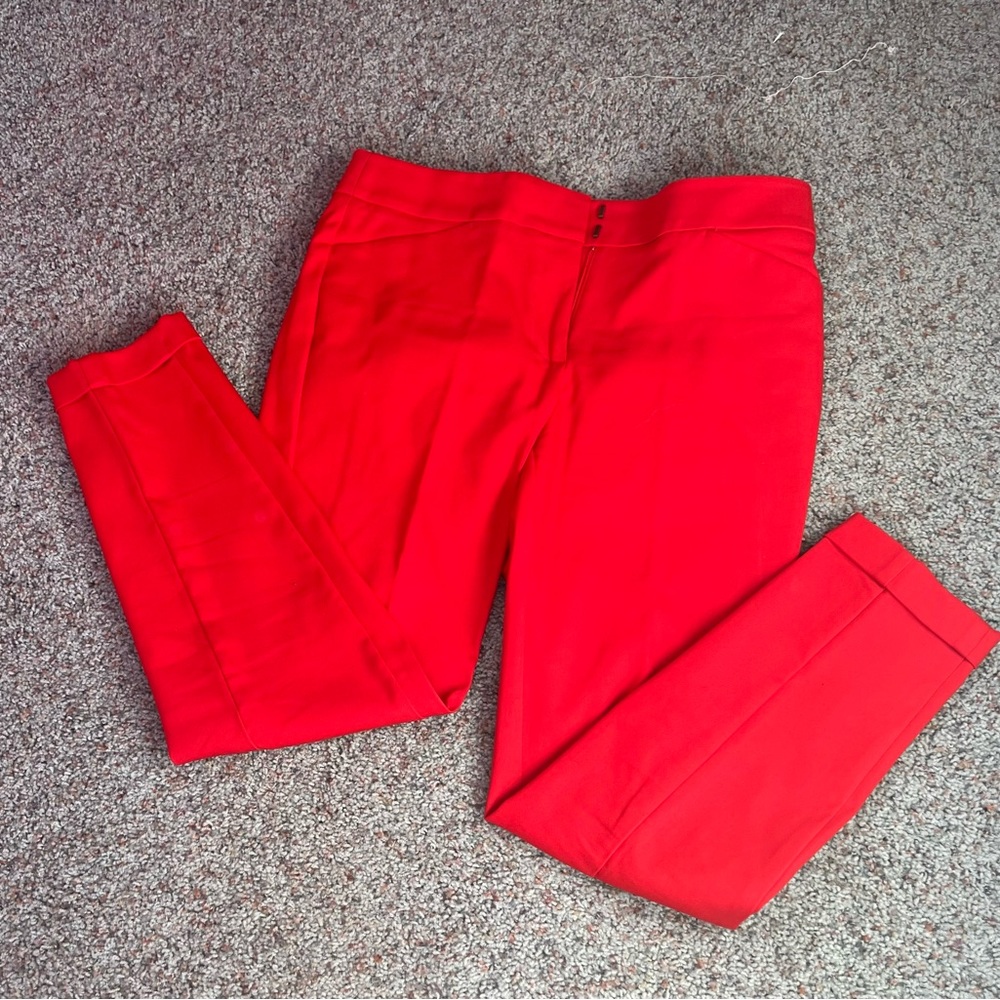 Loft skinny red pants. Size 6.  27” from crotch to hem.